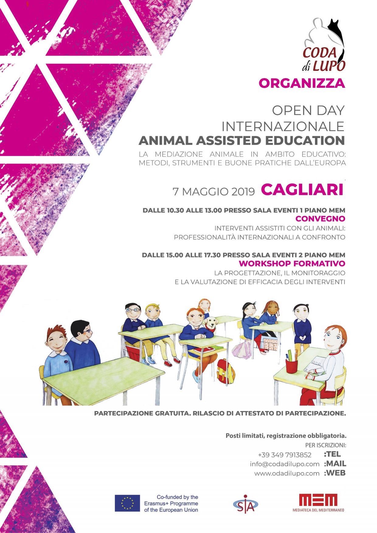 Mediazione animale in ambito educativo, un open day a Cagliari