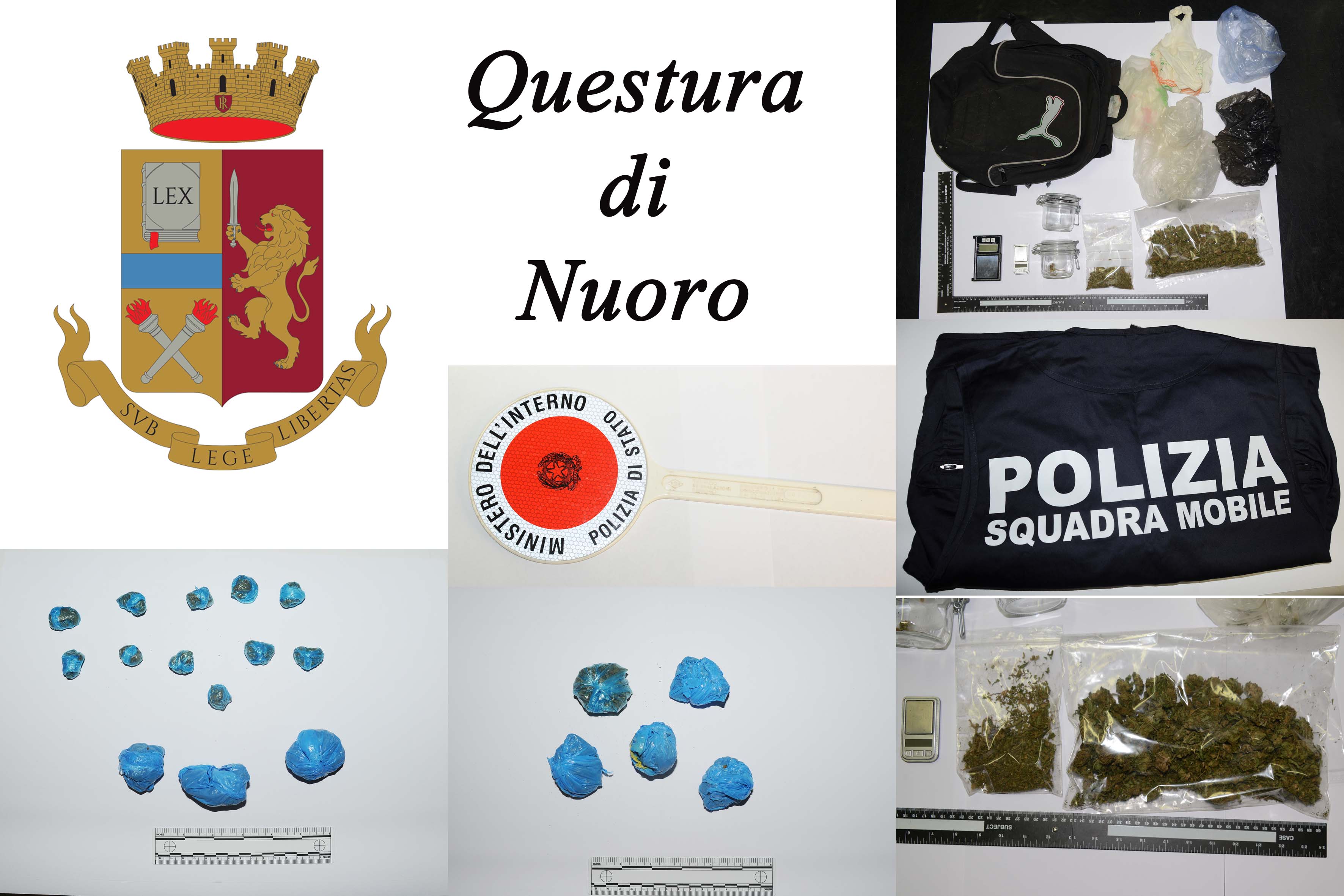 Nuoro, due giovani denunciati dalla polizia per possesso di stupefacenti