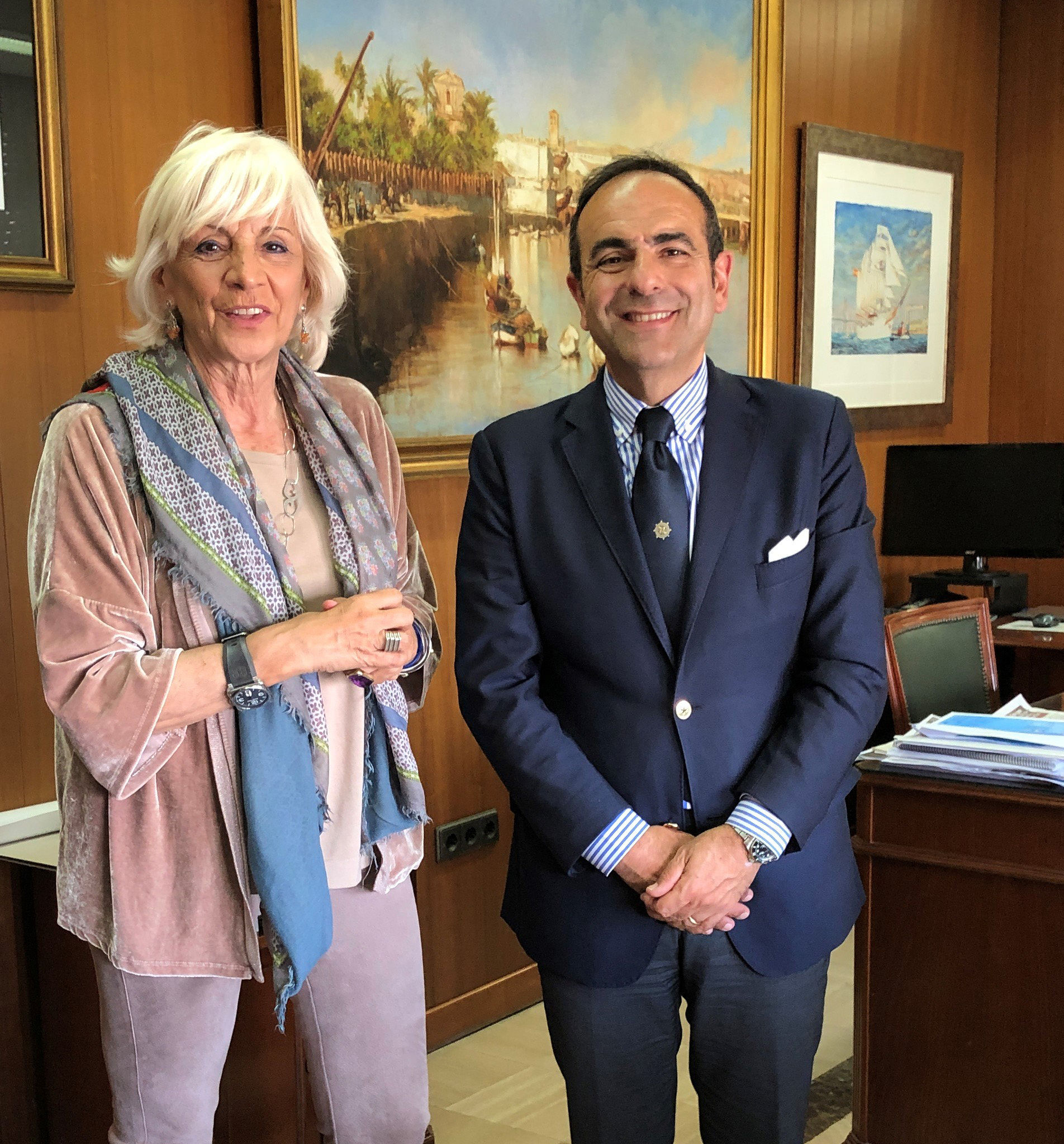 Incontro a Cadice tra Massimo Deiana e Teofila Martinez Saiz