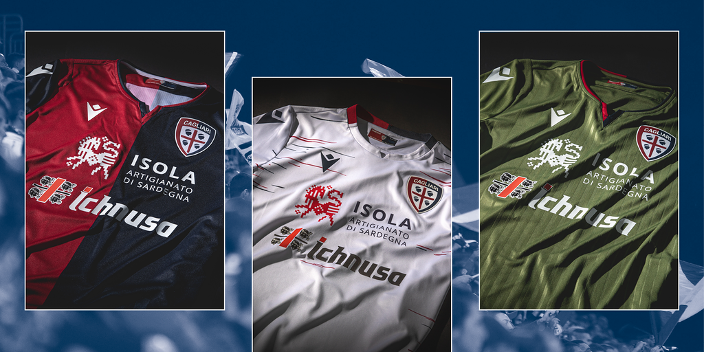 Cagliari, ecco le maglie per il prossimo campionato: c’è la scritta Forza Casteddu