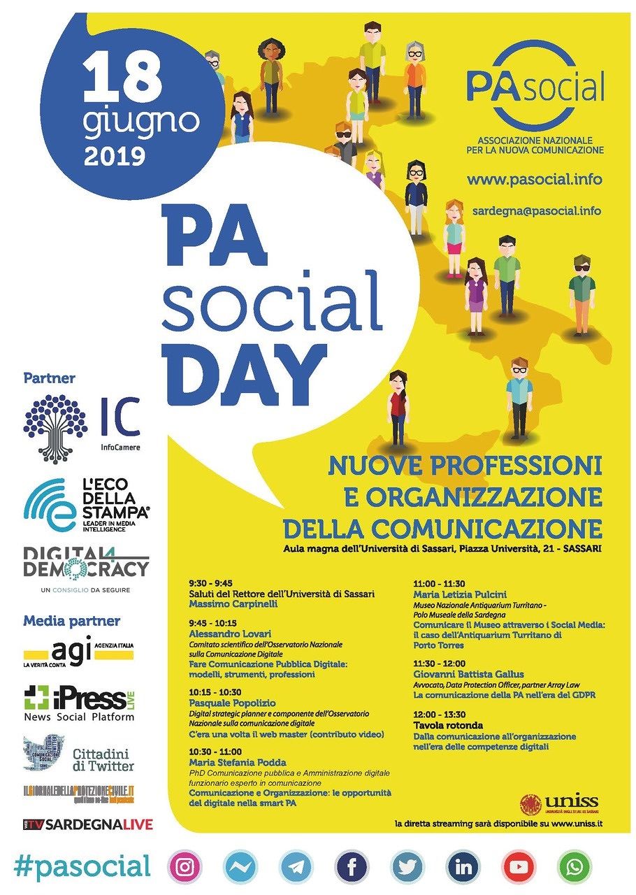 PA Social Day all’Università di Sassari e in 18 città italiane