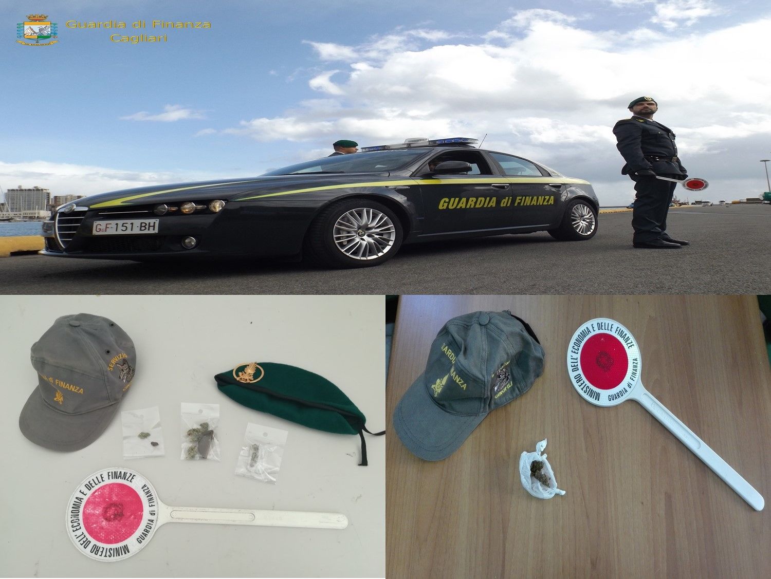 Cagliari, operazione anti droga della Finanza: maxi sequestro di spinelli, segnalati in dieci