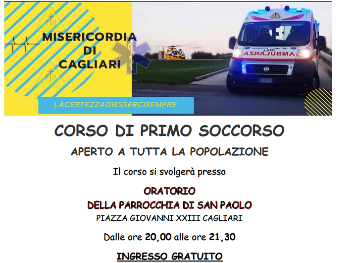 La fraternità della misericordia di Cagliari dà il via al corso gratuito di primo soccorso