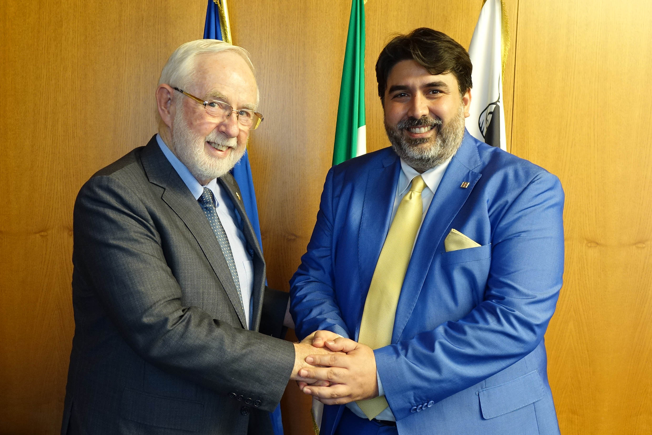 Solinas incontra il premio nobel per la fisica Bruce McDonald