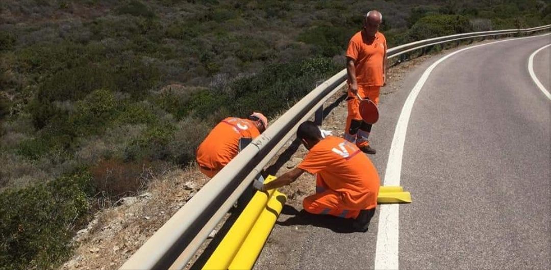 Sassari, moto più sicure sulla Buddi Buddi: montata la barriera “salvamotociclisti”