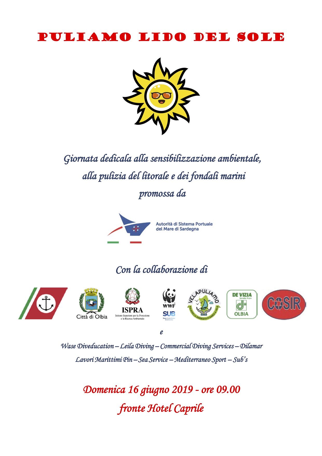 Olbia, domenica l’iniziativa “Puliamo Lido del Sole”