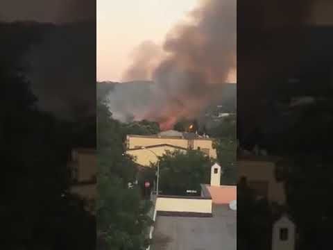 Inferno di fuoco a Siniscola, incendio in un canneto vicino alle case