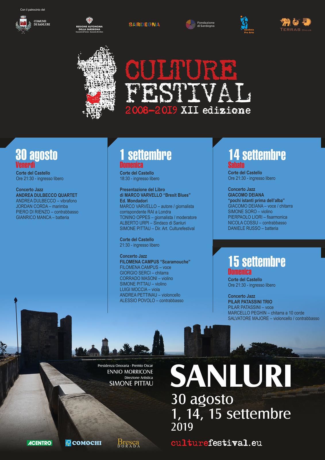 Sanluri ad altissimo jazz: ecco tutti gli appuntamenti del Culture Festival di fine estate