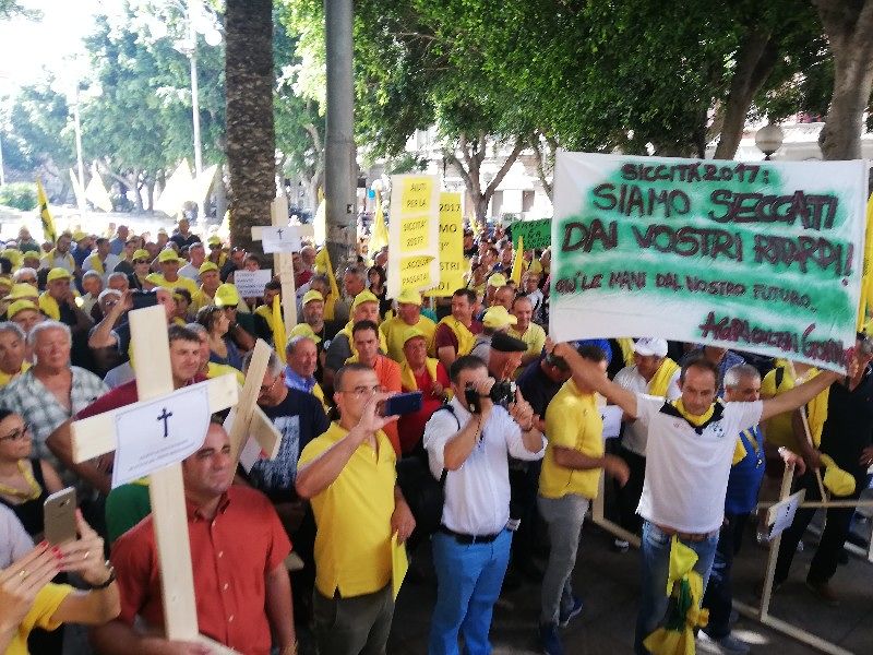 Le “marcia funebre” degli allevatori sardi a Cagliari: “Dateci i nostri 45 milioni”