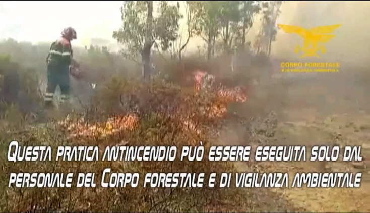 Combattere il fuoco con il fuoco: la tecnica utilizzata dal Gauf a Maracalagonis