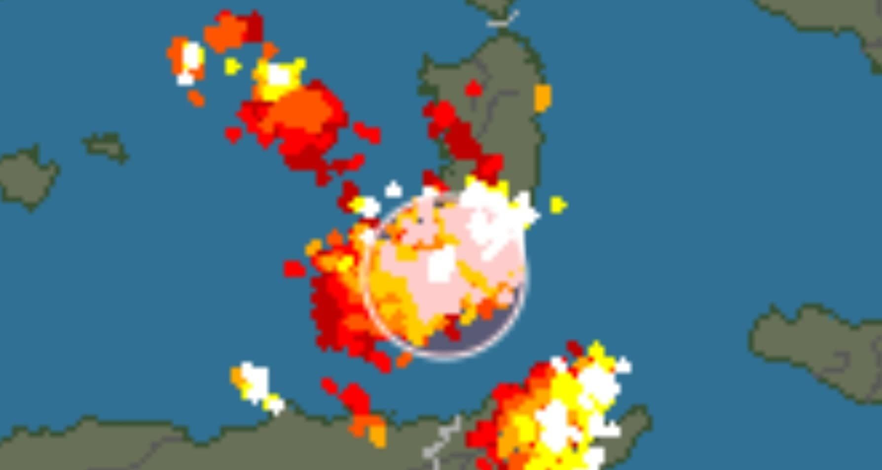 Tempesta di fulmini sulla Sardegna, temporali e forte vento dal Sulcis al Campidano