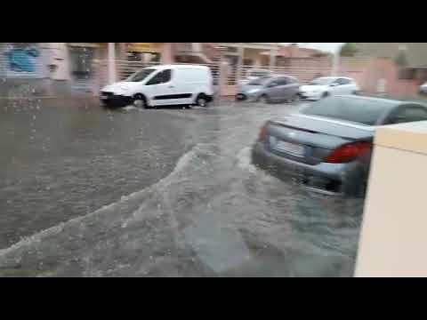 Pirri sott’acqua, strade ufficialmente chiuse: vietato passare, Protezione Civile in azione