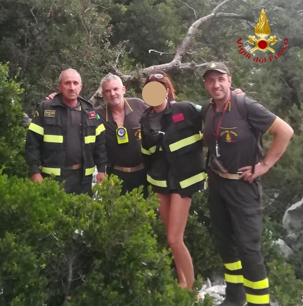 Turista francese si perde nel supramonte di Baunei: soccorsa dai vigili del fuoco
