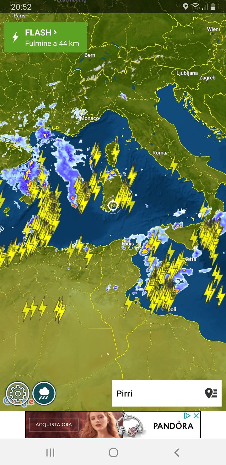 Fulmini sulle coste della Sardegna, la Costa Crociera devia su Ajaccio