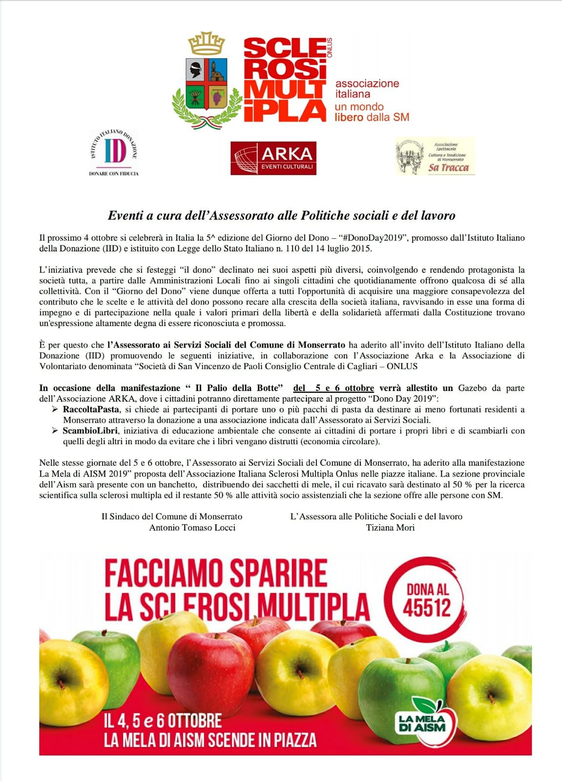 Monserrato, torna la solidarietà: “Facciamo sparire la sclerosi multipla”