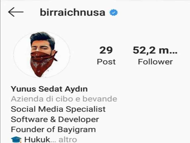 Hackerato il profilo Instagram di birra Ichnusa, giovane turco misterioso al posto delle “bionde”