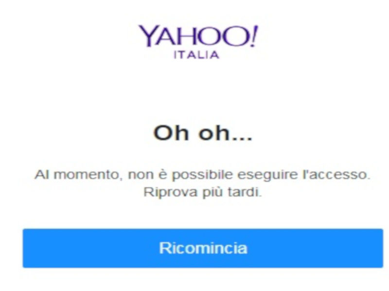 Yahoo mail non funziona, sistema down anche in tutta la Sardegna