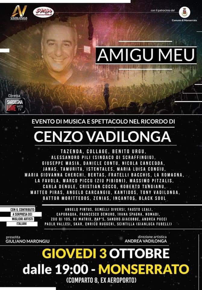 “Amigu mei”, la grande festa a Monserrato in onore di una grande persona che amava la gente: Cenzo Vadilonga