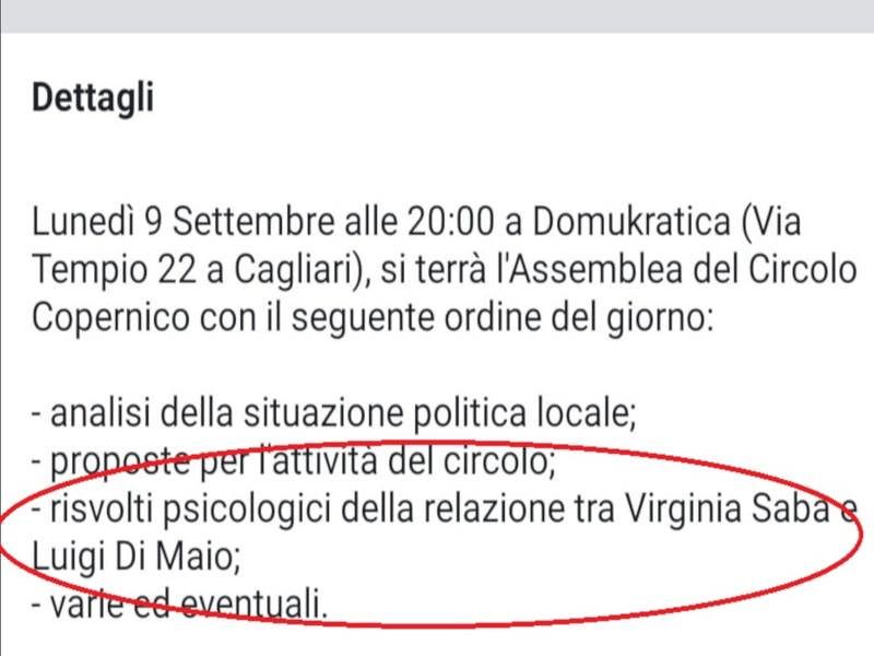 Cagliari, assemblea del circolo Pd: dibattito sulla relazione tra Di Maio e Virginia Saba