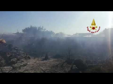 Quartu, maxi incendio in viale della Musica: fiamme al canneto, salvate le api (VIDEO)