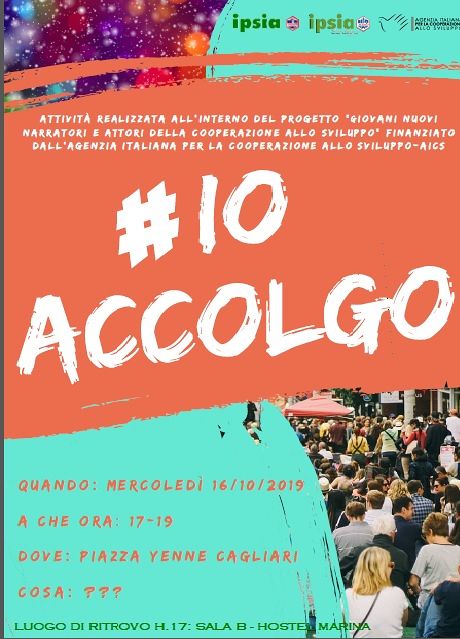 #Ioaccolgo, integrazione e solidarietà: domani flash mob a Cagliari