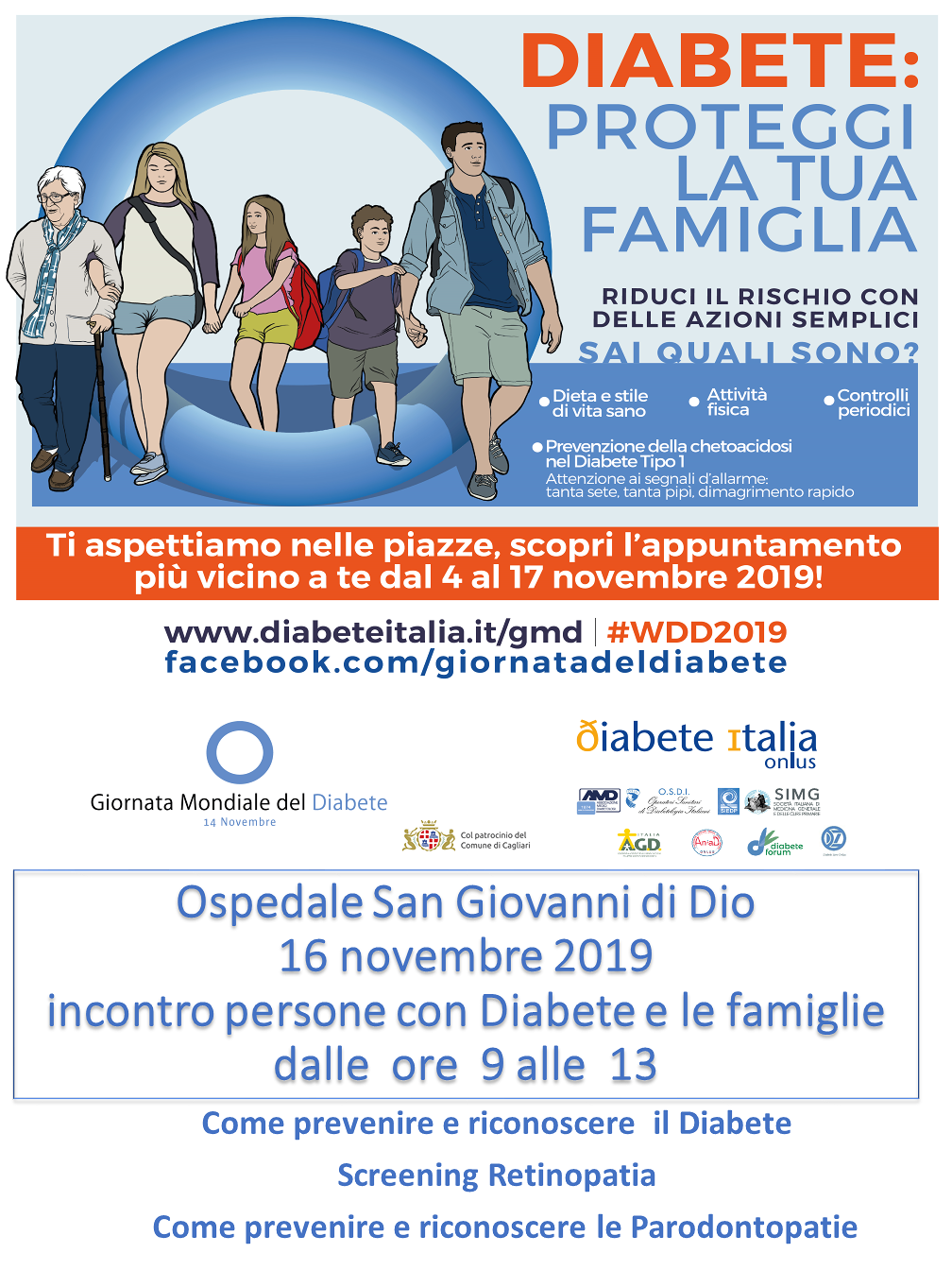 A Cagliari la Giornata Mondiale del Diabete in Sardegna