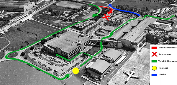 Elmas, lavori stradali all’aeroporto: viabilità d’accesso temporaneamente modificata
