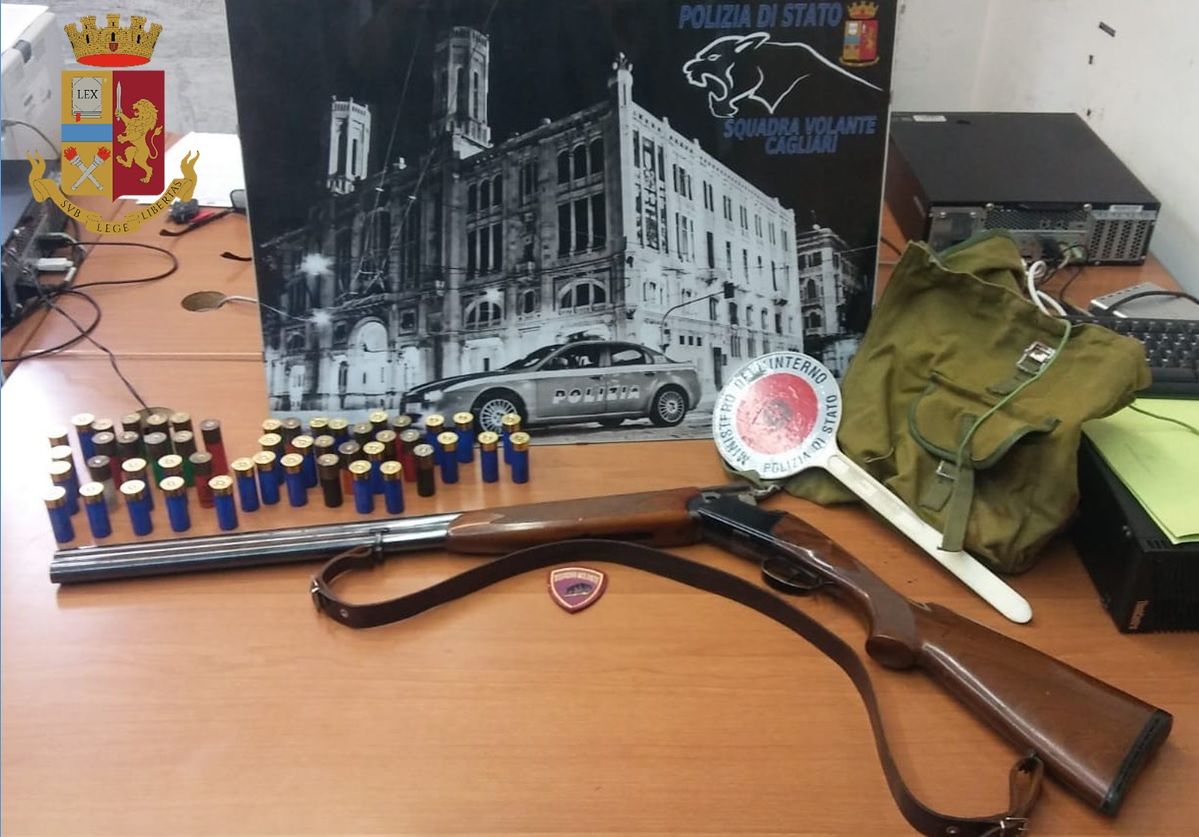 Elmas, gli spari allertano i cittadini: la polizia sequestra un fucile rubato, un uomo in arresto