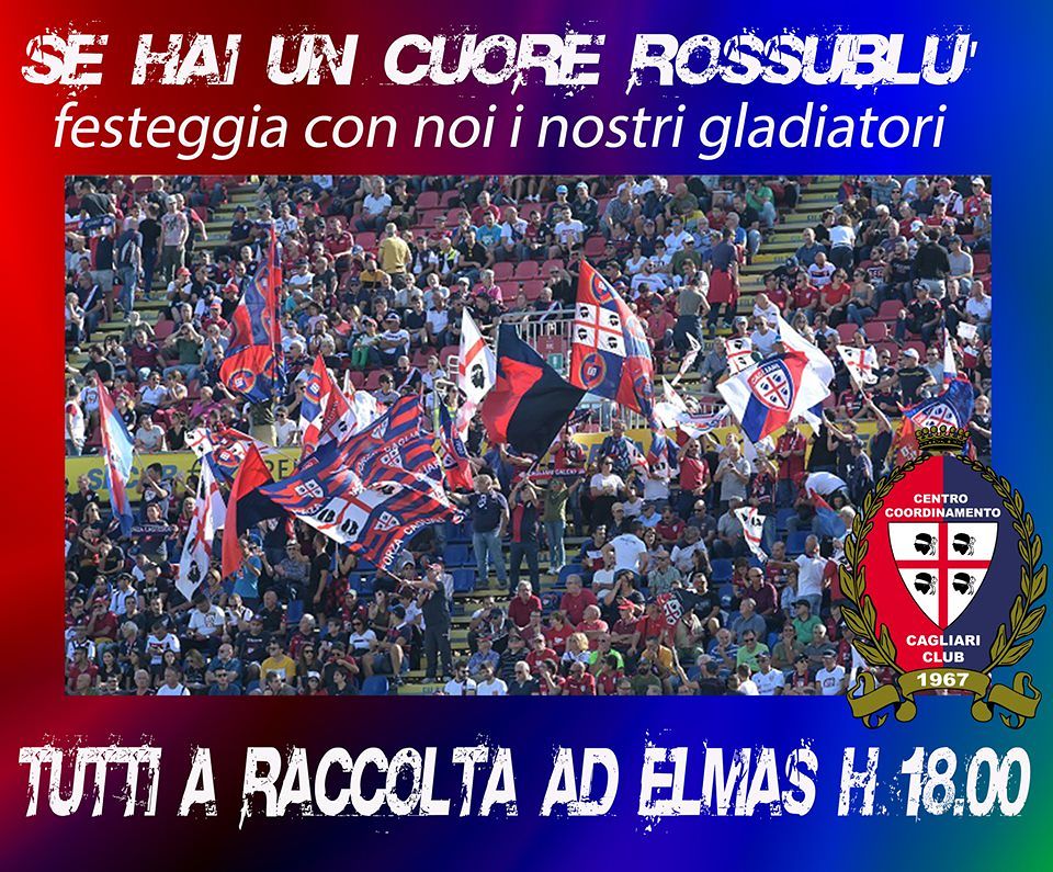 Cagliari, i tifosi sognano la Champions: “Alle 18 tutti a Elmas per accogliere i gladiatori rossoblù”