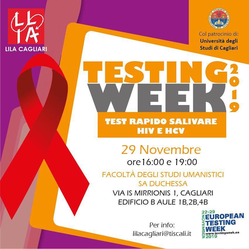 Test rapido per epatite e hiv: due giornate di prevenzione a Cagliari