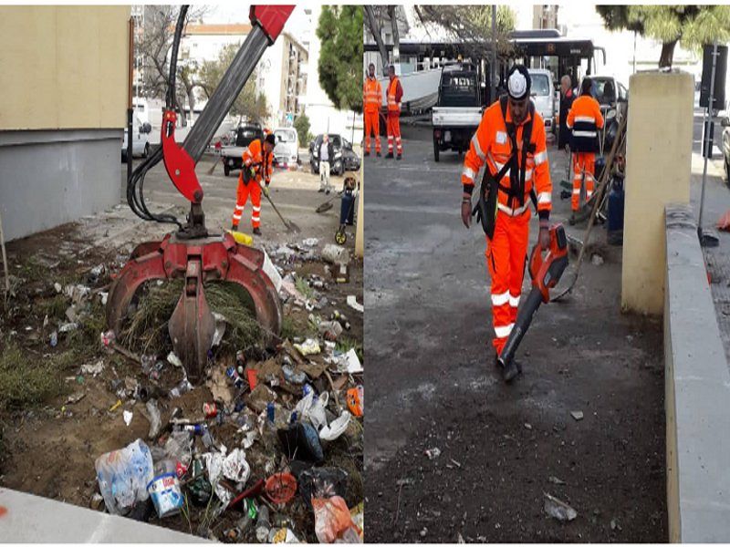 Cagliari, maxi pulizia e sicurezza in via Timavo: “Chiuse le cantine delle case popolari”