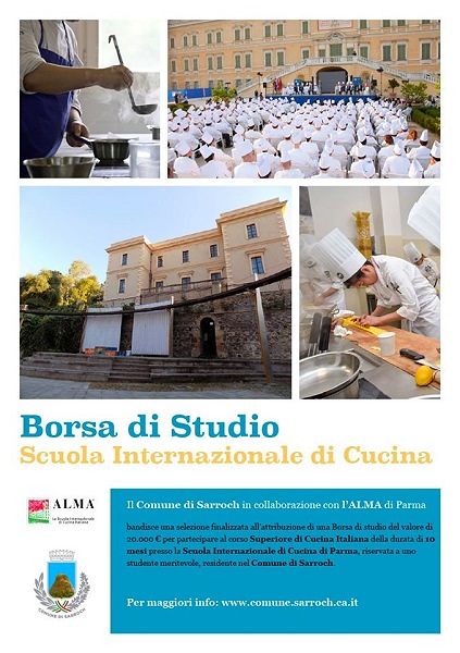 Sarroch, borsa di studio di 20 mila euro dal Comune per la Scuola Internazionale di Cucina di Parma