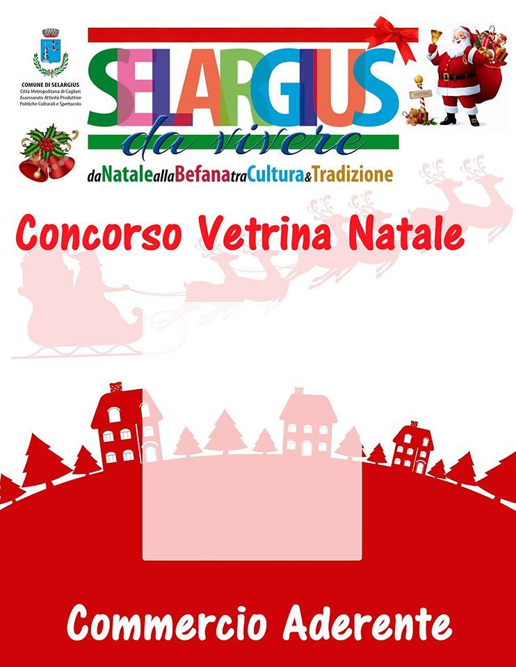 Selargius, concorso”Vetrina Natale 2019″: premiazione l’8 gennaio, ecco come votare