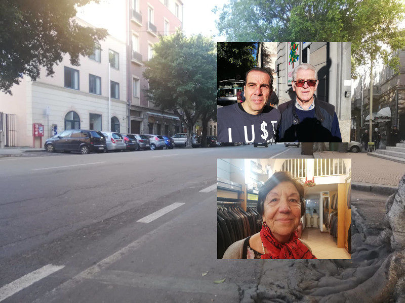 Cagliari, commercianti di viale Trieste furiosi: “Non toccateci gli alberi, basta con le piste ciclabili”