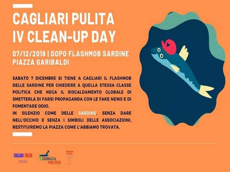 Sardine contro Salvini a Cagliari, in piazza Garibaldi anche gli ambientalisti: “Puliremo tutto”