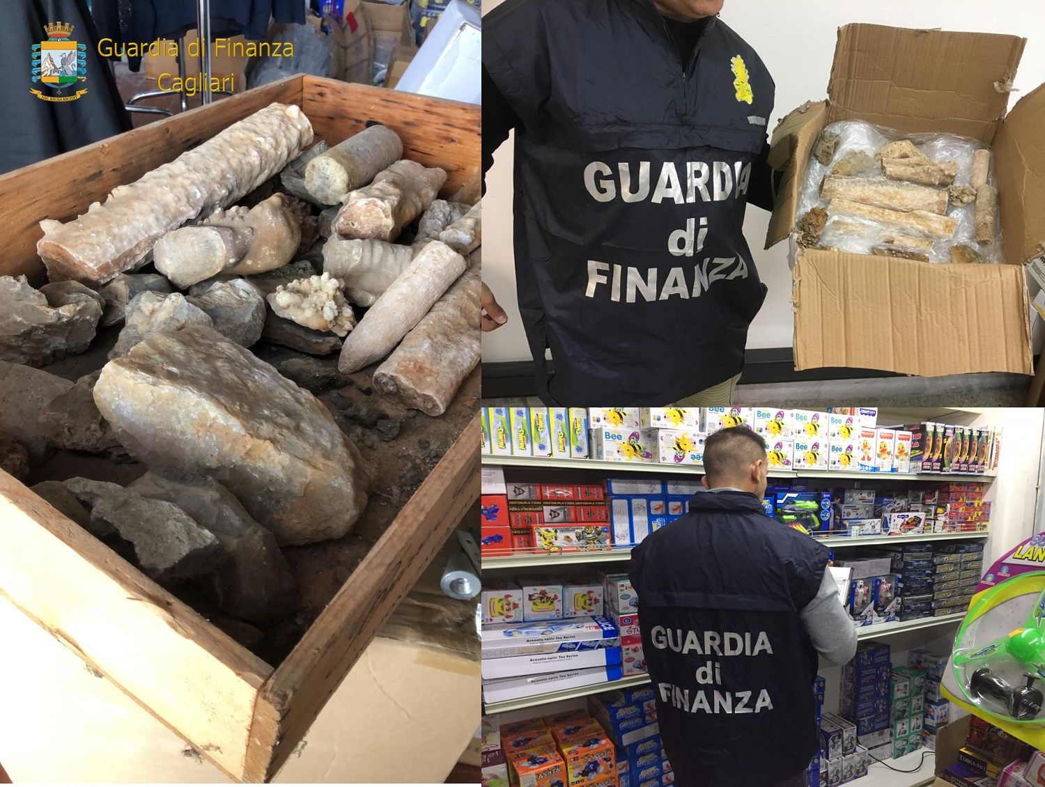 Incredibile a Sestu: spuntano le stalattiti tra gli oggetti illegali da mettere in vendita nell’emporio