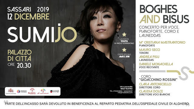 “Boghes and Bisus”, la cantante coreana Sumi Jo a Sassari
