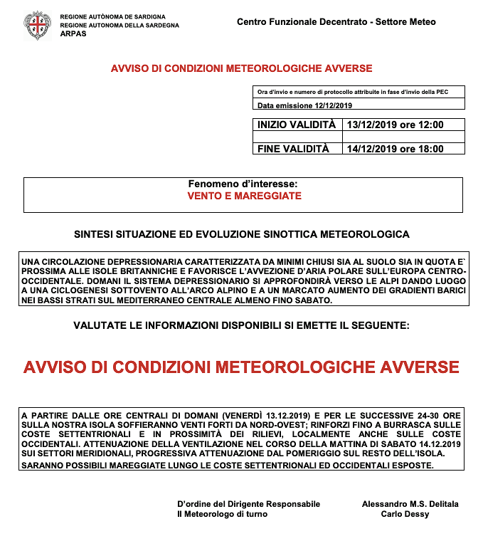 Allerta meteo per vento fortissimo nel Cagliaritano, i sindaci diffondono l’sos della Protezione Civile