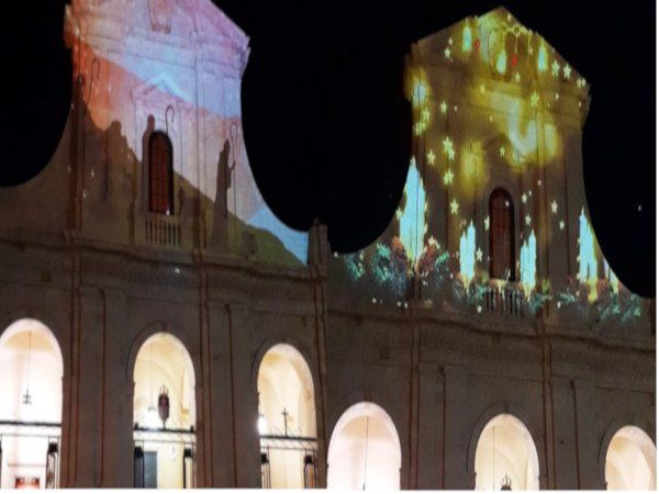 Cagliari, per le feste di Natale la facciata di Bonaria è super “proiettata”: il regalo per fedeli e turisti