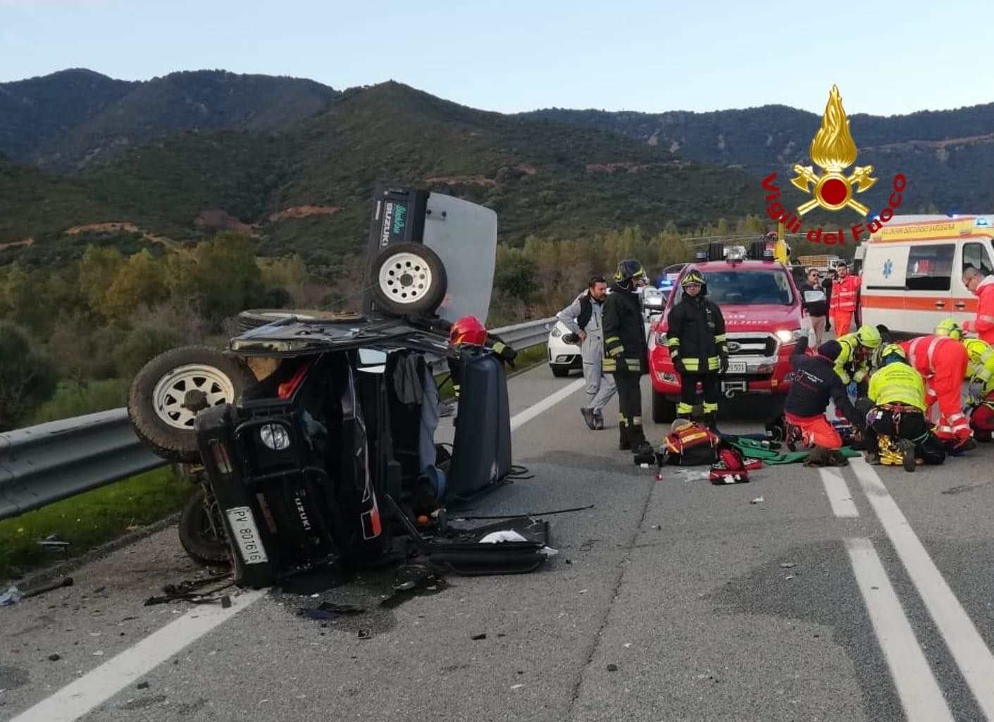 Brutto incidente sulla statale 125, scontro tra due auto: ferito trasportato al Brotzu con l’elisoccorso