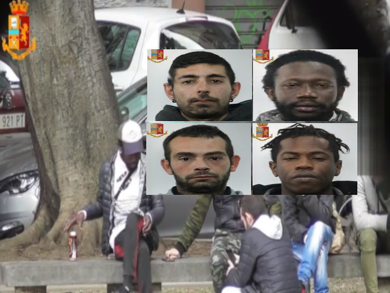 Cagliari, “patto” tra africani e sardi per spacciare in piazza del Carmine: 4 in manette