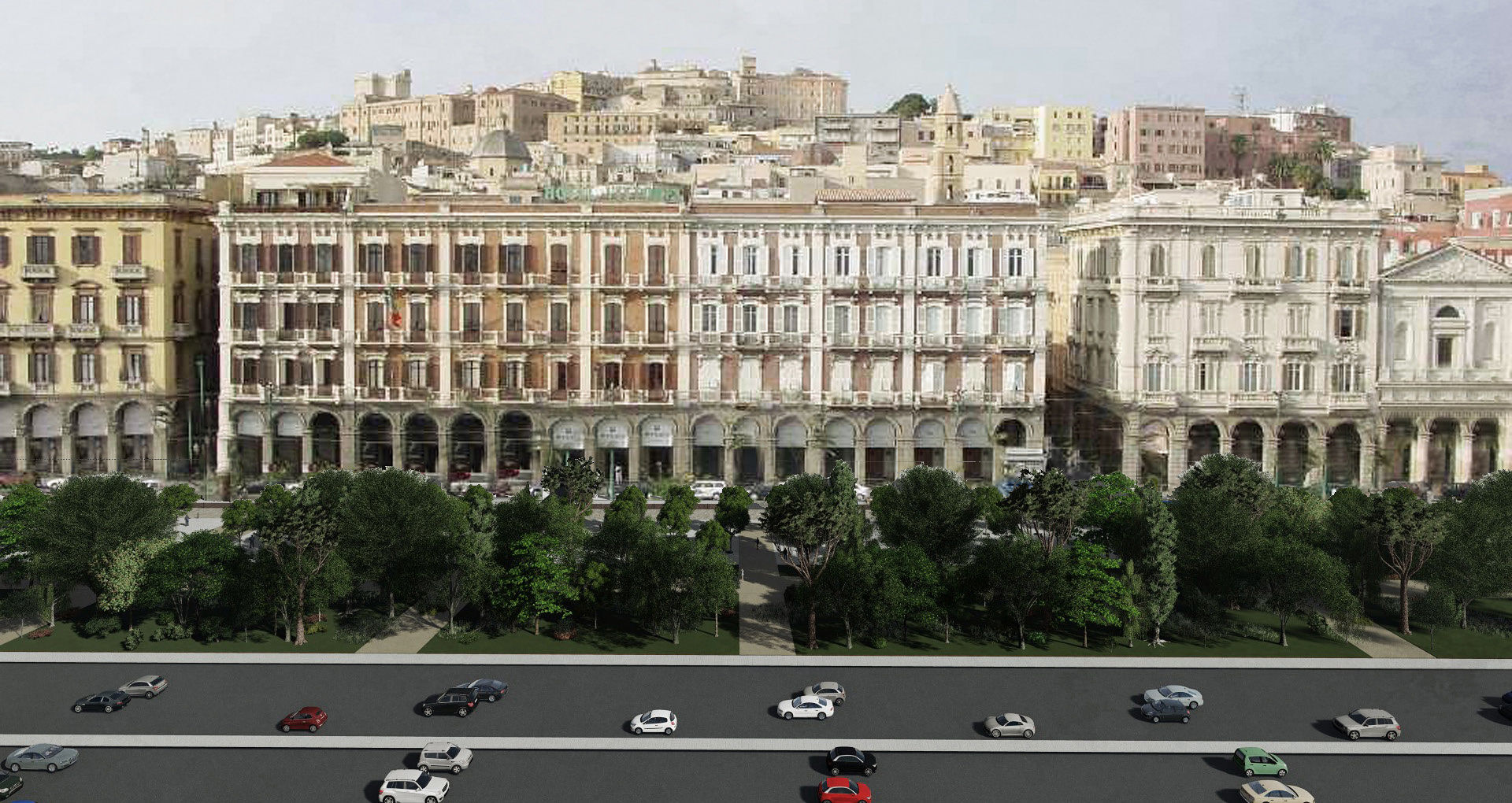 Cagliari, “due ponti sopra via Roma e maxi giardino di 500 metri per l’America’s cup”