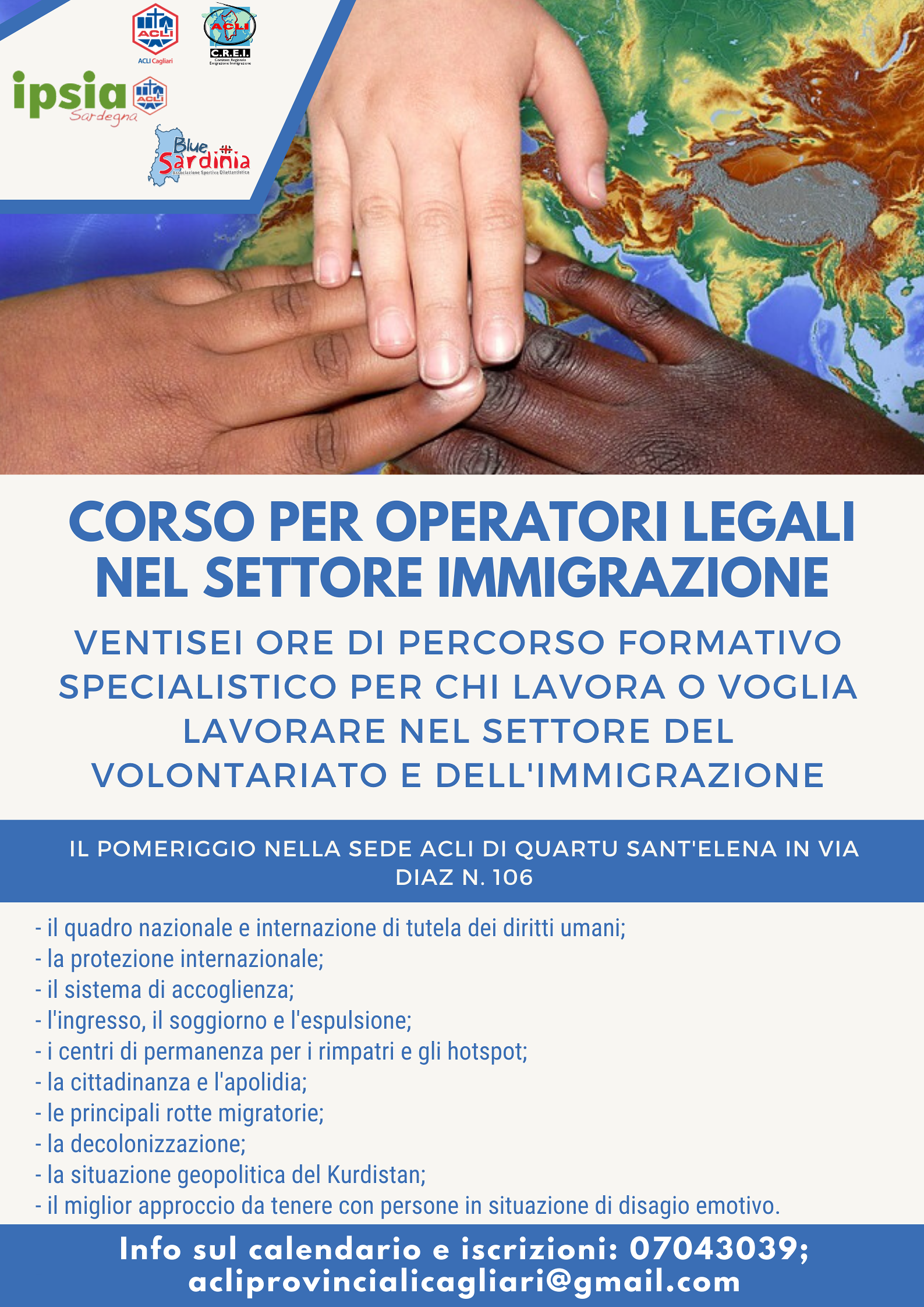 Lavorare nell’accoglienza e nel volontariato con i rifugiati: un corso formativo a Quartu