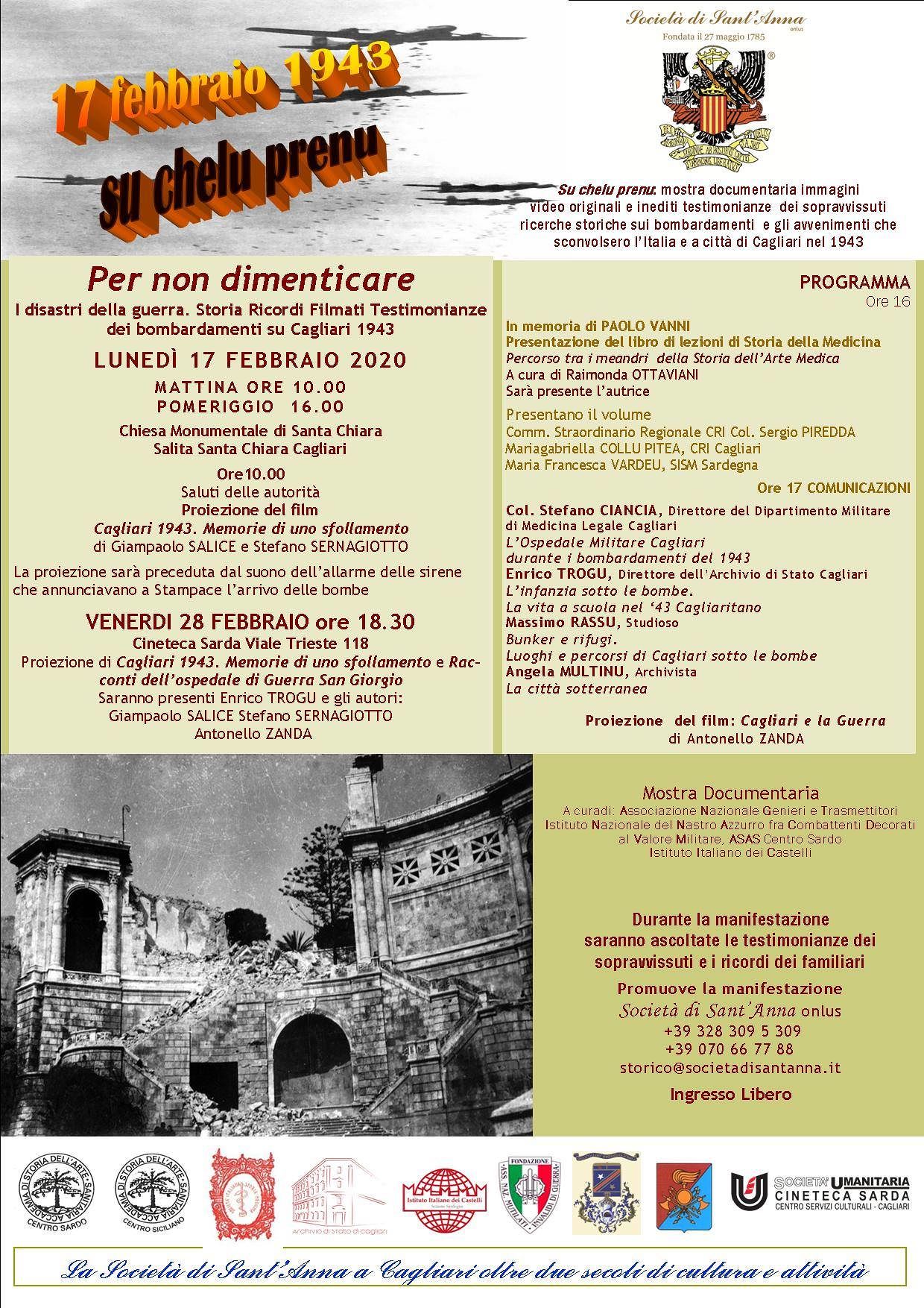 “Su chelu prenu”: storia, ricordi, testimonianze dei bombardamenti su Cagliari