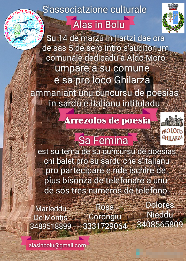 Ghilarza, concorso di poesia in lingua sarda e italiana