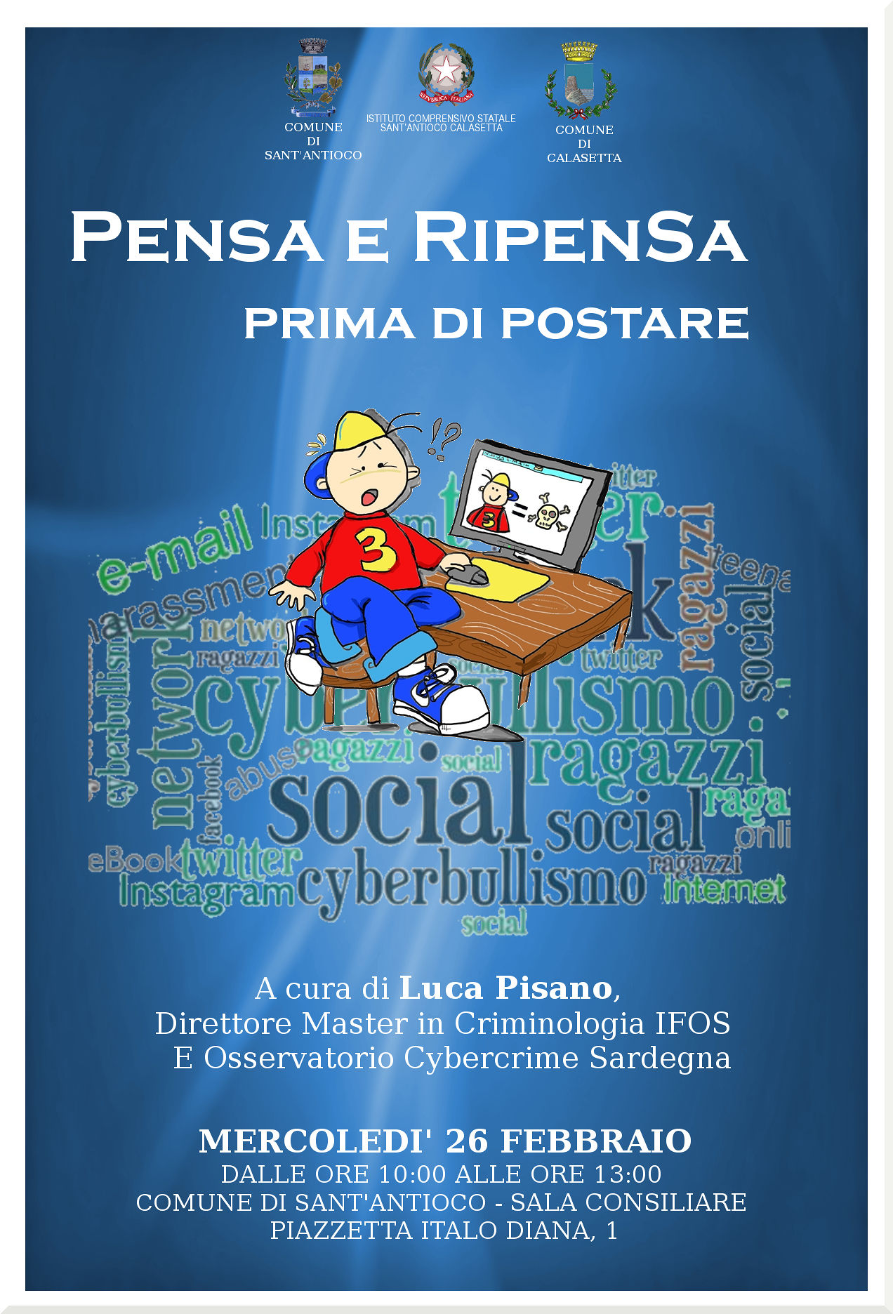 Prevenzione al bullismo e cyberbullismo, via il progetto a Sant’Antioco