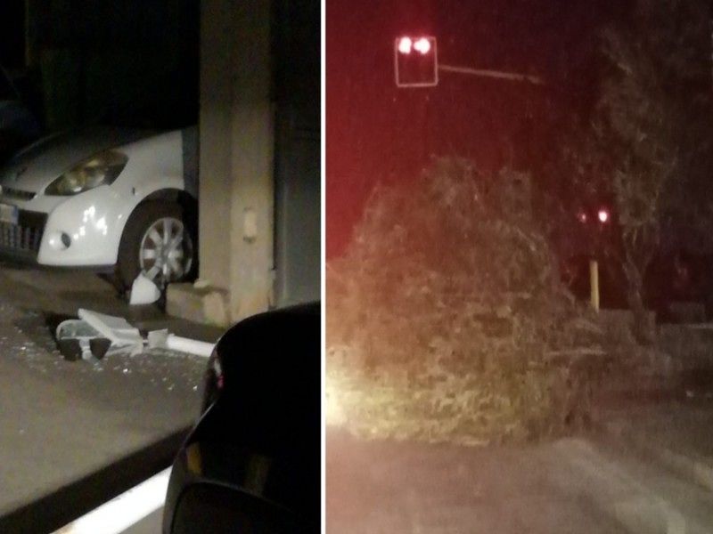 Quartucciu, il maestrale abbatte pali della luce e alberi: “Auto danneggiate”