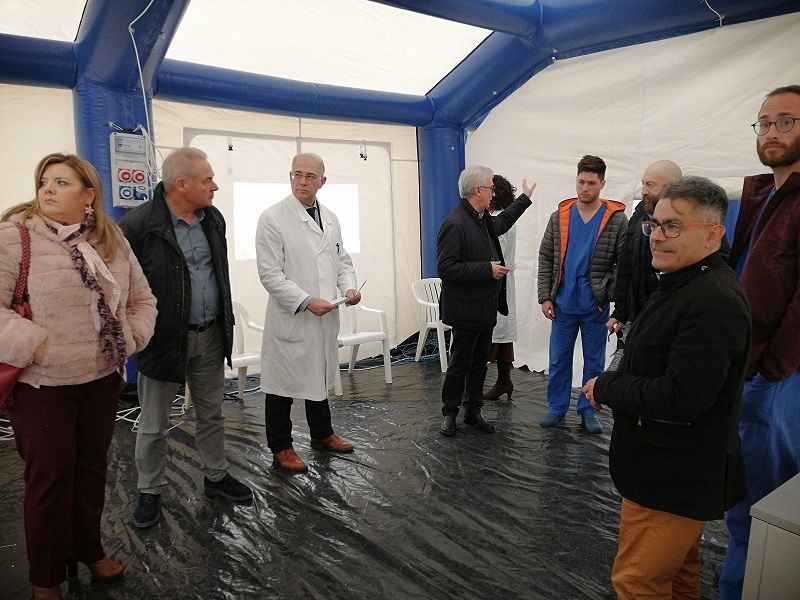 Sassari, attivata la tenda pre-triage al Santissima Annunziata