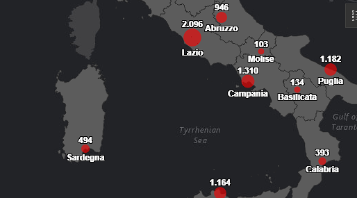 Salgono a 494 i contagi da Covid-19 in Sardegna: 19 vittime
