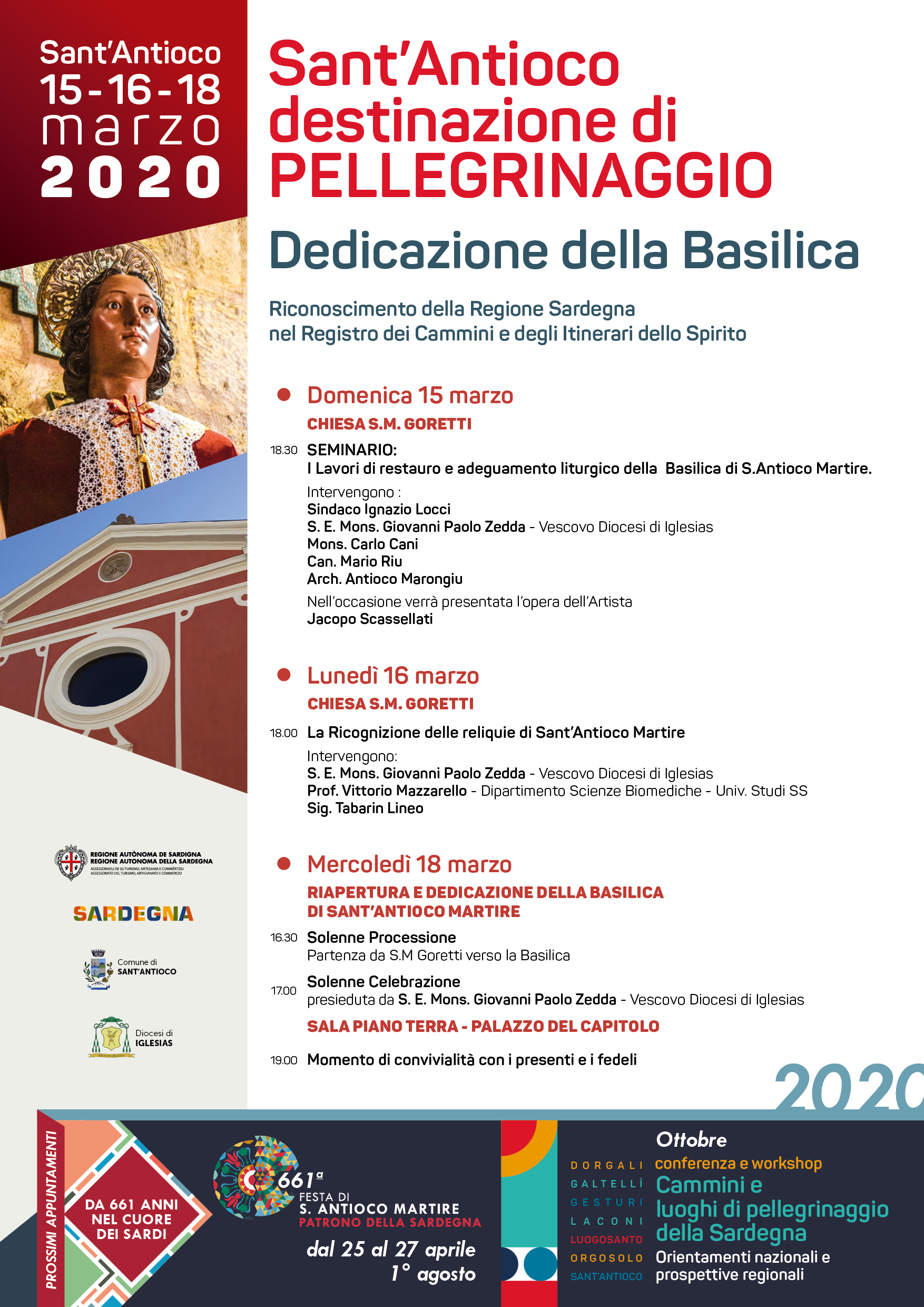 Tre giorni di eventi per celebrare la riapertura della Basilica di S.Antioco Martire, Patrono della Sardegna